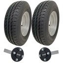 Set of 2 - 145x10 Wanda WR068 TRAILER WHEEL 4/100mm & Hub & Stub axle 4/100 M12 wheel bolt  35x35mm Hi speed(ALKO)