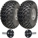 Set of 2 - 22x11.00-8 4pr Wanda P334 utility tyre E-marked TL on steel rim 4/100/60, 450kg load capacity on Hub & Stub axle 4/100 M12 wheel bolt 35x35mm(Alko)