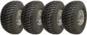 Set of 4 - 15x6.00-6 4pr Journey P332 grass tyre E-marked on steel rim 20mm ball bearing 65mm hub length