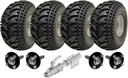 ATV Trailer Kit, 4x (22x11.00-8 4pr P308 ATV tyre, Hub/stub axle 35x35mm,1x swivel hitch (off road use), 600kg load capacity