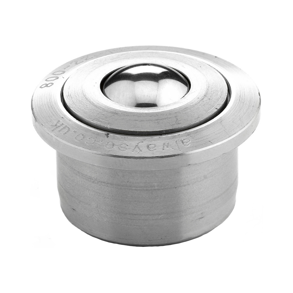 Ball Transfer Unit Heavy Duty 800 Series, Push Fit 36mm Fixing, Carbon Chrome Load Ball Diameter 22.2mm