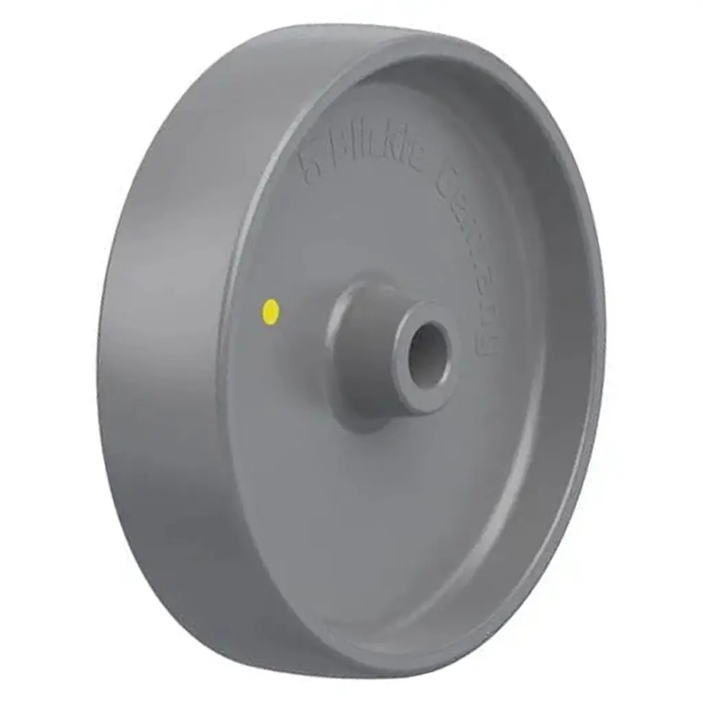 PO 200/20G-ELS Wheel series 200mm electrically conductive grey nylon 20mm bore hub length 60mm plain bearing 600kg