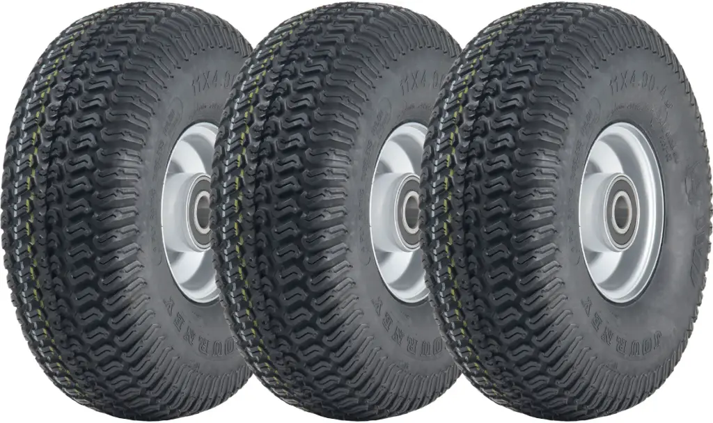 Set of 3 - 11x4.00-4 P332 GRASS on 20BB