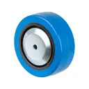 B61.101 Wheel series 100mm blue elastic rubber on polypropylene centre and thread guards 12mm bore hub length 40mm roller bearing 140kg
