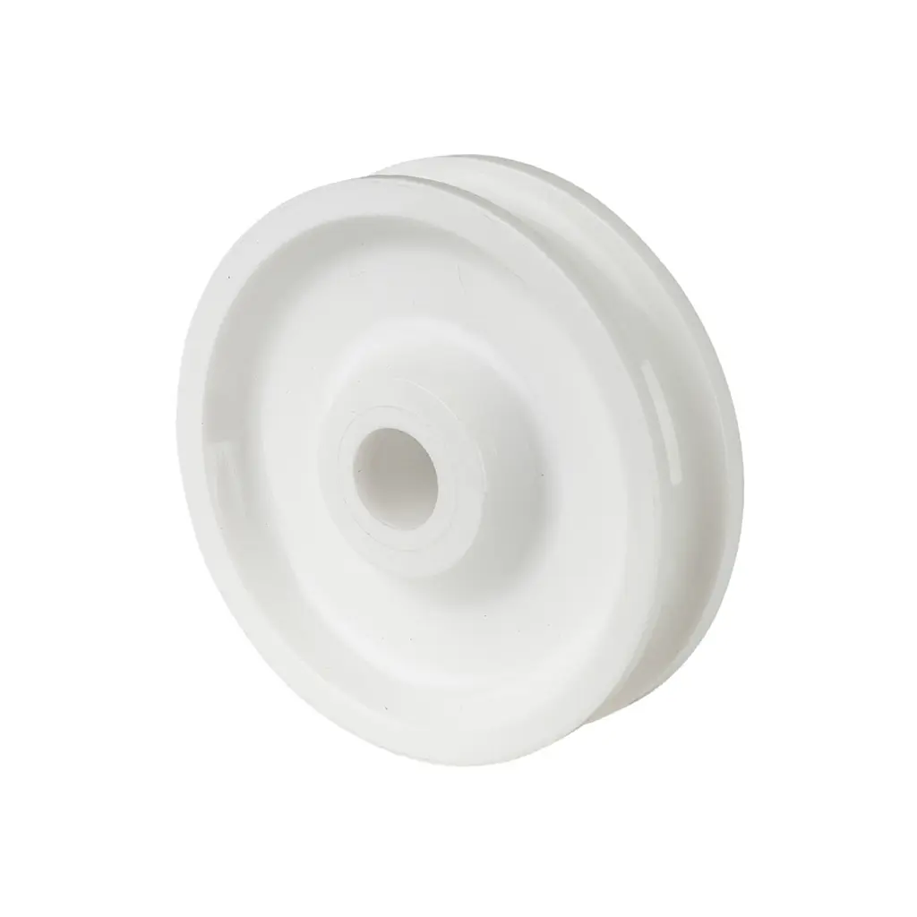 A30.048 Wheel series Rope sheave 48mm nylon 8mm bore hub length 15mm plain bearing 42kg