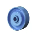 A60.048 Wheel series 48mm blue nylon 8.2mm bore hub length 24mm ball bearing 5.4kg