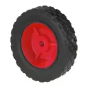 A75.146 Wheel series 148mm black PVC tyre on polypropylene centre 12mm bore hub length 34mm plain bearing 35kg