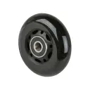 A76.063 Wheel series 63mm black polyurethane on black polypropylene centre, skater-wheel style, 8mm bore hub length 18mm ball bearings 35kg