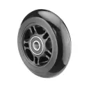 A76.080 Wheel series 80mm black polyurethane on black polypropylene centre, skater-wheel style, 8mm bore hub length 24mm ball bearings 50kg