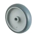 A80.125 Wheel series 125mm grey thermoplastic rubber on polypropylene centre 12mm bore hub length 35mm plain bearing 100kg