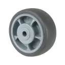 A85.084 Wheel series 80mm grey thermoplastic rubber on polypropylene centre 8mm bore hub length 40mm single ball bearing 100kg