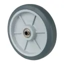 A85.151 Wheel series 150mm grey thermoplastic rubber on polypropylene centre 10mm bore hub length 38mm ball bearings 100kg