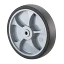 A85.162 Wheel series 160mm grey thermoplastic rubber on polypropylene centre 12mm bore hub length 60mm single ball bearing 200kg