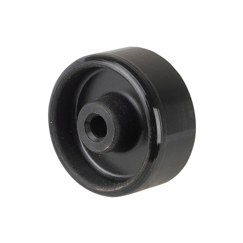 A90.030 Wheel series 30mm black nylon 5mm bore hub length 15mm plain bearing 15kg