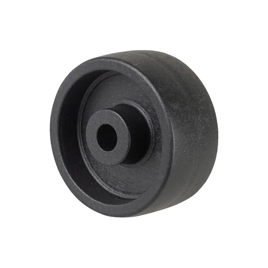 A90.038 Wheel series 38mm black polypropylene 6mm bore hub length 11mm plain bearing 20kg
