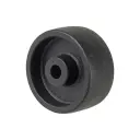 A90.038 Wheel series 38mm black polypropylene 6mm bore hub length 11mm plain bearing 20kg