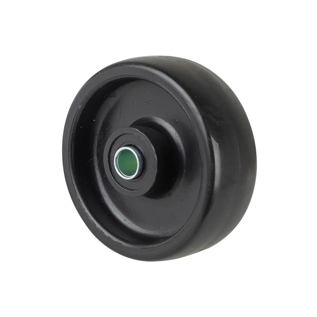 A90.051 Wheel series 50mm black nylon 8mm bore hub length 22mm plain bearing 50kg