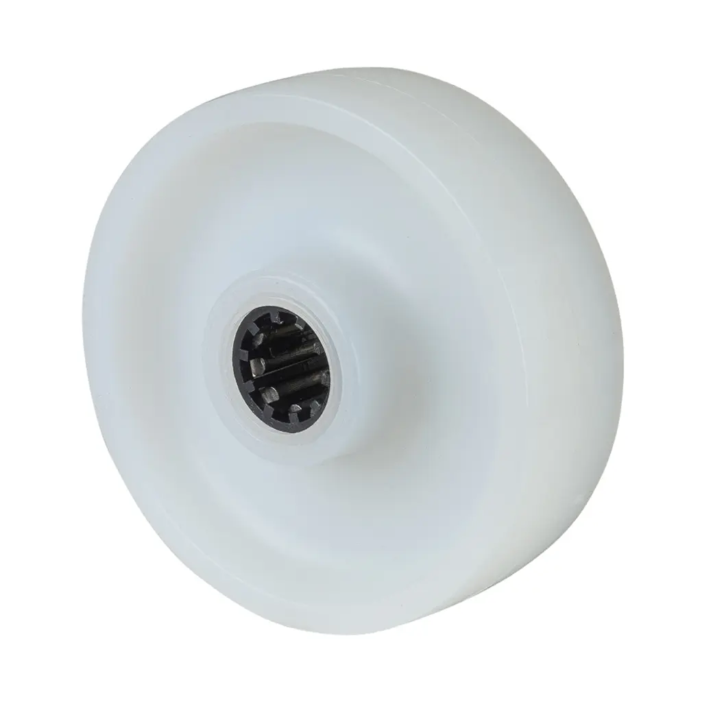 B10.130 Wheel series 125mm nylon 20mm bore hub length 50mm roller bearing 300kg