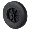 B40.250 Wheel series 250mm black rubber on polypropylene centre 20mm bore hub length 60mm plain bearing 250kg