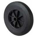 B40.251 Wheel series 250mm black rubber on polypropylene centre 25mm bore hub length 60mm plain bearing 250kg