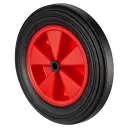 B40.402 Wheel series 400mm black rubber on polypropylene centre 20mm bore hub length 76mm plain bearing 200kg