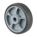 B43.161 Wheel series 160mm grey thermoplastic rubber on polypropylene centre 20mm bore hub length 60mm plain bearing 200kg