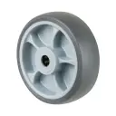 B44.101 Wheel series 100mm grey thermoplastic rubber on polypropylene centre 12mm bore hub length 40mm roller bearing 110kg