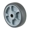 B44.161 Wheel series 160mm grey thermoplastic rubber on polypropylene centre 20mm bore hub length 60mm roller bearing 200kg