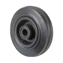 B45.100 Wheel series 100mm black rubber on polypropylene centre 12mm bore hub length 40mm roller bearing 70kg