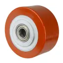 C10.157 Wheel series 150mm brown Prothane® polyurethane on cast iron centre 25mm bore hub length 82mm ball bearing 1200kg