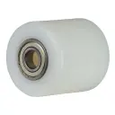 C45.85.20A Wheel series Pallet truck roller 85x90mm white nylon 20mm bore, width over ball bearings 90mm, 900kg