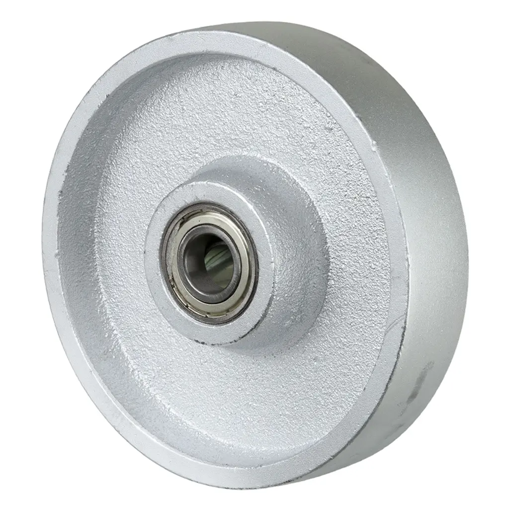 C81.201 Wheel series 200mm cast iron 25mm bore hub length 60mm ball bearings 1100kg