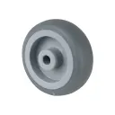 A80.054 Wheel series 50mm grey thermoplastic rubber on polypropylene centre 6mm bore hub length 22mm plain bearing 50kg
