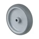 A80.105 Wheel series 100mm grey thermoplastic rubber on polypropylene centre 8mm bore hub length 28mm plain bearing 90kg