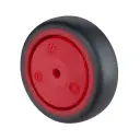 A85.076.F003 Wheel series 75mm grey thermoplastic rubber on polypropylene centre 6mm bore hub length 28mm single ball bearing 75kg
