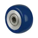 B92.080 Wheel series 80mm blue Besothane polyurethane on aluminium centre 15mm bore hub length 40mm ball bearing 170kg