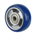 B92.100 Wheel series 100mm blue Besothane polyurethane on aluminium centre 15mm bore hub length 40mm ball bearing 200kg