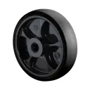 B44.201.F006 Wheel series 200mm black thermoplastic rubber on polypropylene centre 20mm bore hub length 60mm roller bearing 220kg