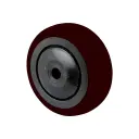 A85.051.F006 Wheel series 50mm black thermoplastic rubber on polypropylene centre 6mm bore hub length 22mm single ball bearing 50kg