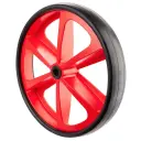 B52.400 Wheel series 400mm black thermoplastic rubber on red polypropylene centre 20mm bore hub length 75mm roller bearing 300kg