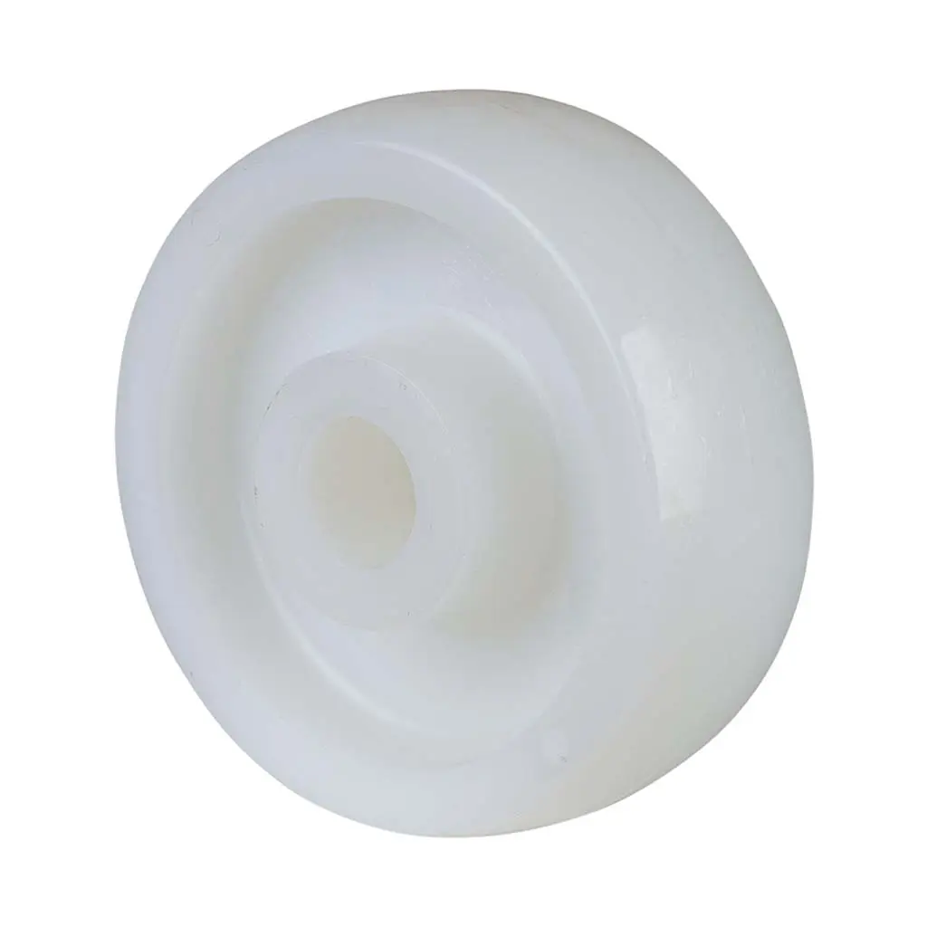 A90.108 Wheel series 100mm nylon 15mm bore hub length 44mm plain bearing 400kg