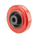 B21.081 Wheel series 80mm red heat resistant silicone rubber on fibre glass reinforced polyamide centre (-25°C - +250°C) 12mm bore hub length 40mm plain bearing 80kg
