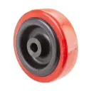 B21.103 Wheel series 100mm red heat resistant silicone rubber on fibre glass reinforced polyamide centre (-25°C - +250°C) 12mm bore hub length 40mm plain bearing 100kg