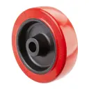 B21.152 Wheel series 150mm red heat resistant silicone rubber on fibre glass reinforced polyamide centre (-25°C - +250°C) 20mm bore hub length 60mm plain bearing 160kg