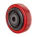 B24.101 Wheel series 100mm red heat resistant silicone rubber on fibre glass reinforced polyamide centre (-25°C - +250°C) 15mm bore hub length 40mm ball bearings 100kg