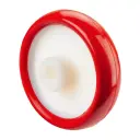B26.151 Wheel series 150mm red polyurethane on nylon centre 20mm bore hub length 60mm plain bearing 240kg