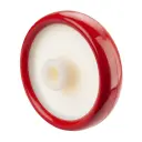 B26.161 Wheel series 160mm red polyurethane on nylon centre 20mm bore hub length 60mm plain bearing 300kg