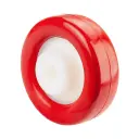 B27.101 Wheel series 100mm red polyurethane on nylon centre 15mm bore hub length 44mm plain bearing 250kg