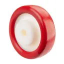 B27.151 Wheel series 150mm red polyurethane on nylon centre 20mm bore hub length 60mm plain bearing 500kg