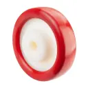 B27.160 Wheel series 160mm red polyurethane on nylon centre 20mm bore hub length 60mm plain bearing 600kg